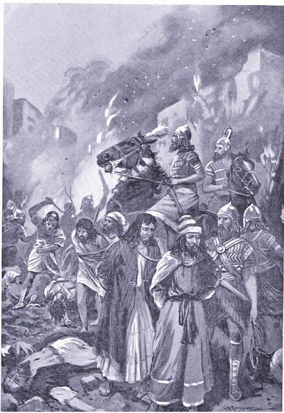 Die Zerstörung von Sidon durch Esarhaddon von George Derville Rowlandson