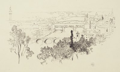 Skizze von Florenz von George Elbert Burr