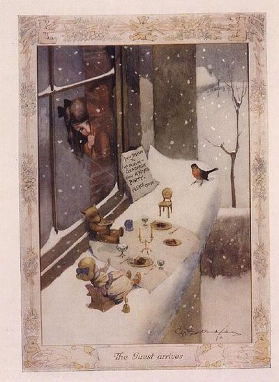 Der Gast kommt an, aus "The Graphic Christmas Number" von George Ernest Studdy