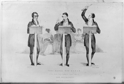 Carl Maria von Weber (1786-1826) im Covent Garden Theatre, leitet seine berühmte Oper 