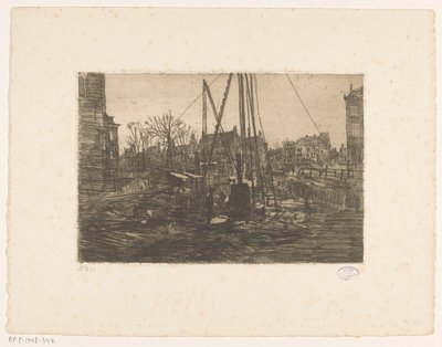 Pfahlgründung in der Raadhuisstraat in Amsterdam von George Hendrik Breitner