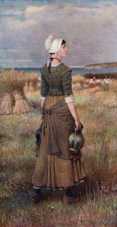 Evangeline (Farblithografie) von George Henry (after) Boughton