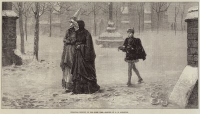 Weihnachtsmorgen in alten Zeiten von George Henry Boughton