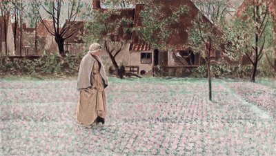 Der Tulpen-Gärtner (Farbphotogravur) von George Hitchcock