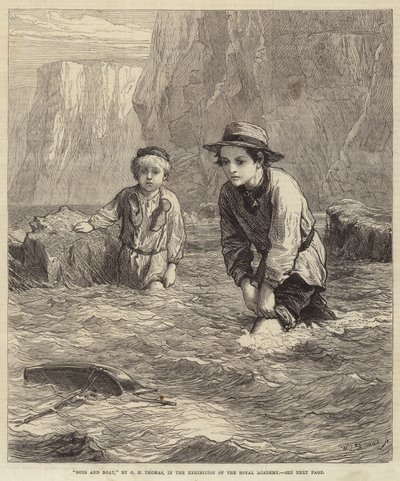 Jungen und Boot von George Housman Thomas