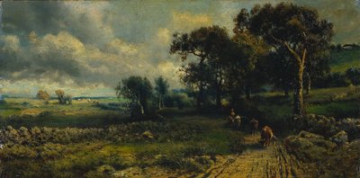Flauschige Wolken von George Inness