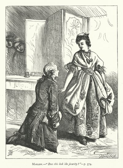 Illustration für Sie stellt sich dumm, um zu erobern (Gravur) von George John Pinwell