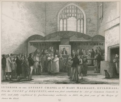 Innenraum der alten Kapelle St. Maria Magdalena, Guildhall von George Jones