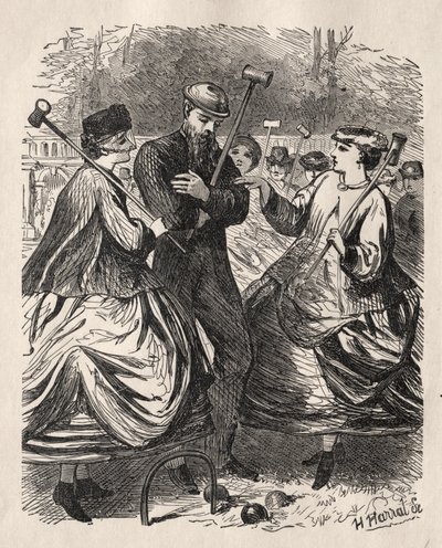 Unsere Krocket-Party von George Louis Palmella Busson Du Maurier
