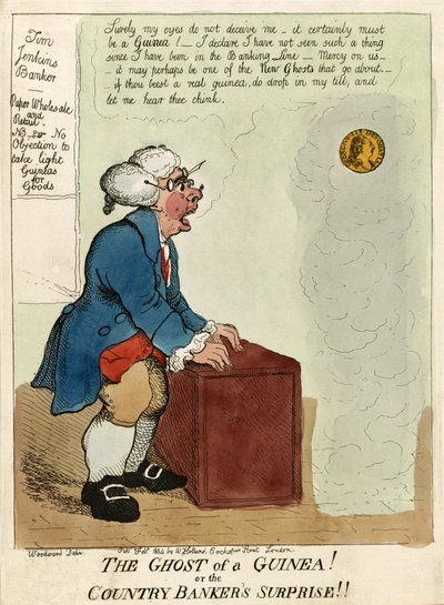 Der Geist eines Guinea! oder Die Überraschung des Landbankiers!, veröffentlicht 1804 von George Moutard Woodward