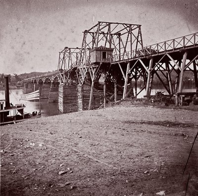 Brücke über den Tennessee River in Chattanooga, ca. 1864 von George N. Barnard