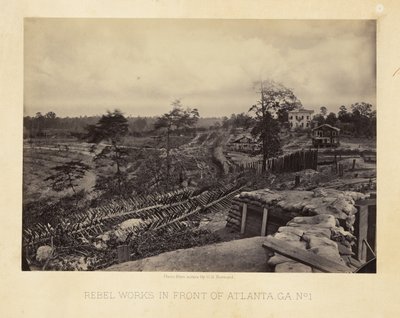 Rebellenwerke vor Atlanta, Georgia, Nr. 1 von George N. Barnard