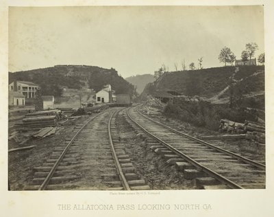 Der Allatoona-Pass, Blick nach Norden, GA, 1866 von George N. Barnard