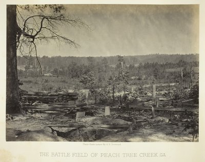 Das Schlachtfeld von Peach Tree Creek, Ga., 1864-66 von George N. Barnard