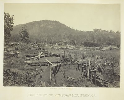 Die Front des Kenesaw Mountain, GA, 1866 von George N. Barnard