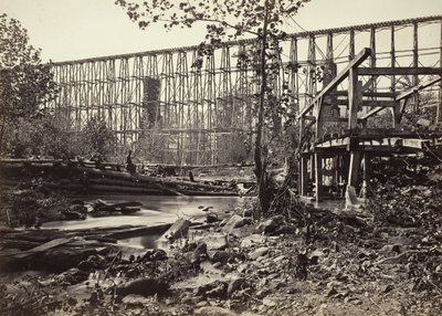Trestle-Brücke bei Whiteside von George N. Barnard