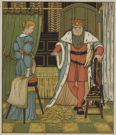 Illustration für Rumpelstilzchen von den Brüdern Grimm von George R. Halkett