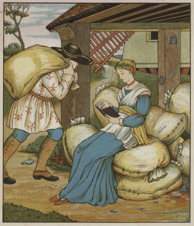 Illustration für Rumpelstilzchen von den Brüdern Grimm von George R. Halkett