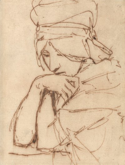Eine nachdenkliche Dame von George Romney