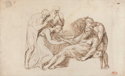 König Lear, von Cordelia geweckt von George Romney