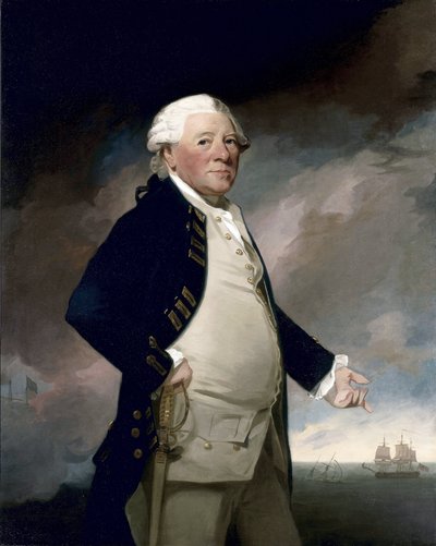 Porträt von Vizeadmiral Sir Hyde Parker von George Romney