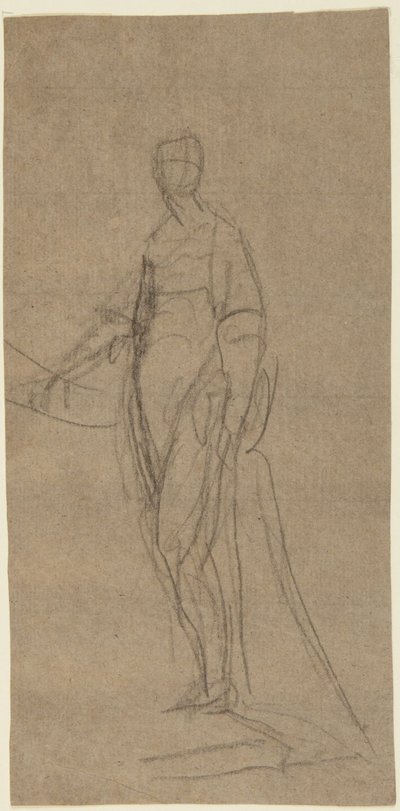 Porträtstudie einer stehenden Frau von George Romney