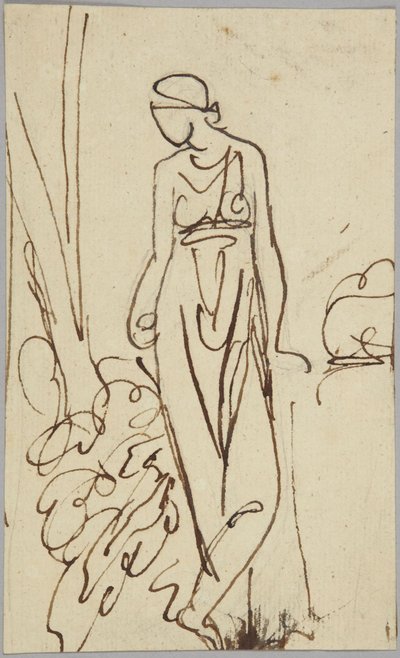 Stehende weibliche Figur, Porträtstudie von George Romney