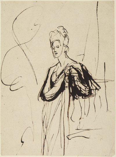 Stehende weibliche Figur, Halbfigur von George Romney