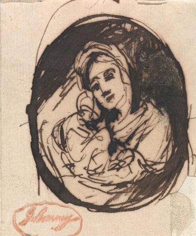 Studie für eine Mutter mit Kind von George Romney