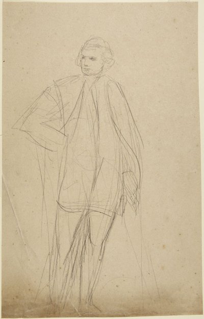 Studie für ein ganzfiguriges Porträt eines Mannes in Robe von George Romney