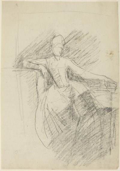 Studie einer sitzenden Frau von George Romney