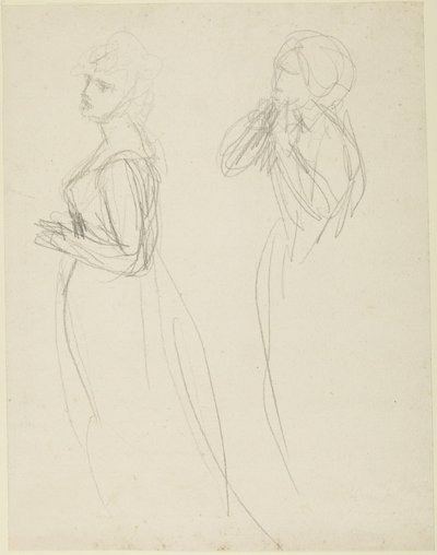 Zwei Studien einer stehenden Frau von George Romney