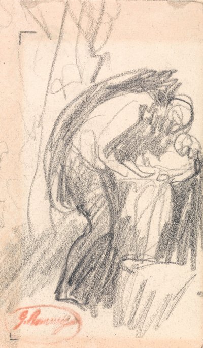 Unidentifiziertes Thema: Ein Mann mit einem Kind von George Romney