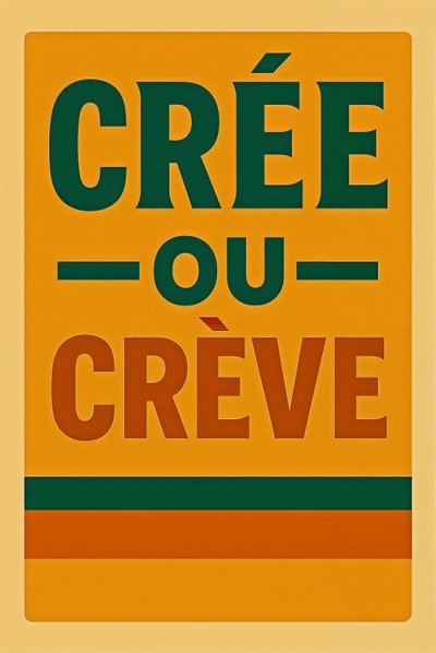 Create or Collapse-French alt, 2025 von George Rosaly