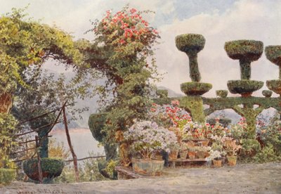 Italienische Gärten: La Badia, Vorhof des Klosters von George Samuel Elgood