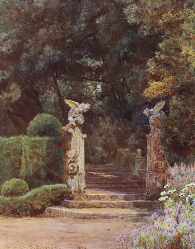 Italienische Gärten: Das Drachentor, Villa Garzoni von George Samuel Elgood