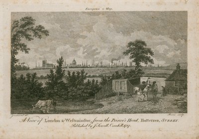 Blick auf London und Westminster, vom Princes Head, Battersea, Surrey von George Samuel Elgood