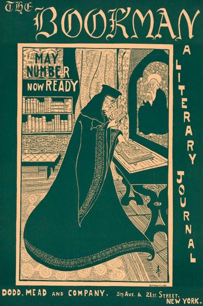 Plakat für eine Ausgabe von The Bookman von George Scotson Clark