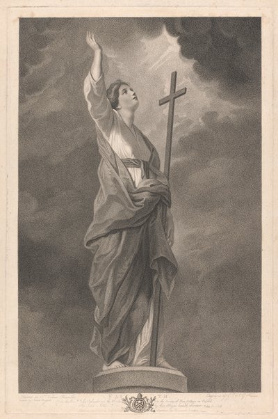 Westfenster der Kapelle, New College Oxford: Die Tugenden - Glaube von George Siegmund Facius