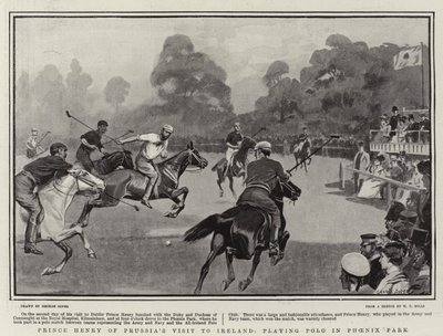 Prinz Heinrich von Preußens Besuch in Irland, Polo spielen im Phoenix Park von George Soper