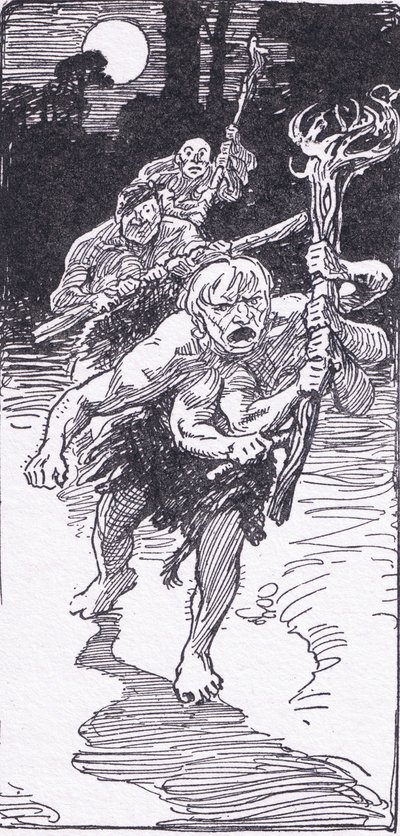 Während sie schliefen, kamen die schrecklichen Männer herunter, aus The Heroes, veröffentlicht von George Allen und Unwin 1929 von George Soper