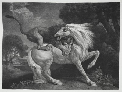 Ein von einem Löwen angegriffenes Pferd, 1788 von George Stubbs