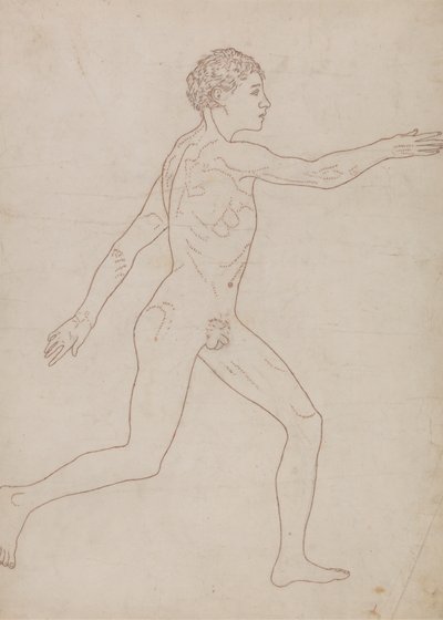 Menschliche Figur, Seitenansicht (Umrissstudie in Umkehrung von Tafel VIII) von George Stubbs
