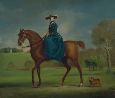 Die Gräfin von Coningsby im Kostüm der Charlton-Jagd von George Stubbs