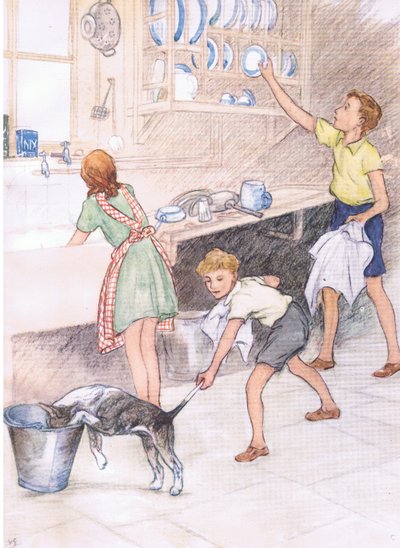 Mutter in der Küche helfen, aus Pets Limited veröffentlicht von Collins von George Vernon Stokes
