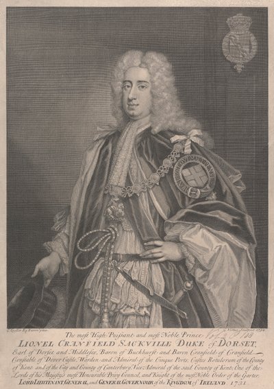 Lionel Cranfield Sackville, 1. Herzog von Dorset von George Vertue