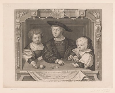 Porträt von Dorothea, Johan und Christina von Dänemark von George Vertue