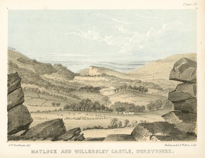 Matlock und Willersley Castle, Derbyshire von George Victor Du Noyer