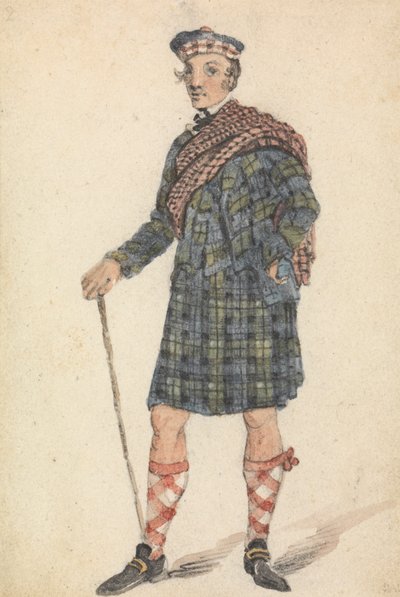 Onkel George im Kleid eines Hochlandhirten von George Walker