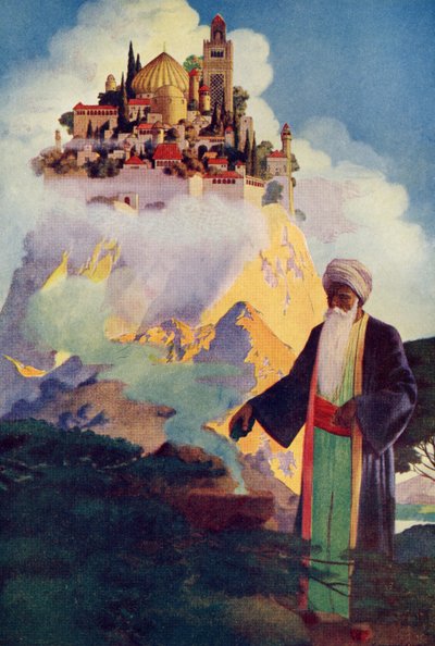 Auf dem Gipfel des Hügels steht eines der köstlichsten Paläste, Illustration aus 